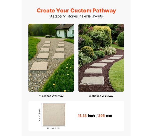 Dekoratyvinės plytelės 8 vnt. vejos takui5