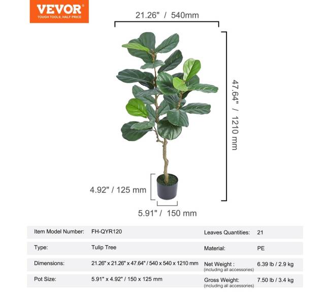 Dirbtinis fikusų medis 1.2 m6
