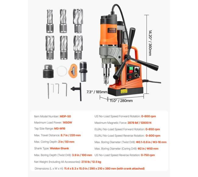 Magnetinis gręžimo presas, skersmuo 50 mm6