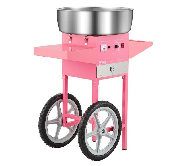 Komercinė cukraus vatos mašina su vežimėliu8