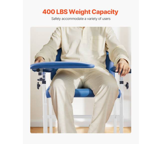 Kraujo ėmimo kėdė su reguliuojamais porankiais4