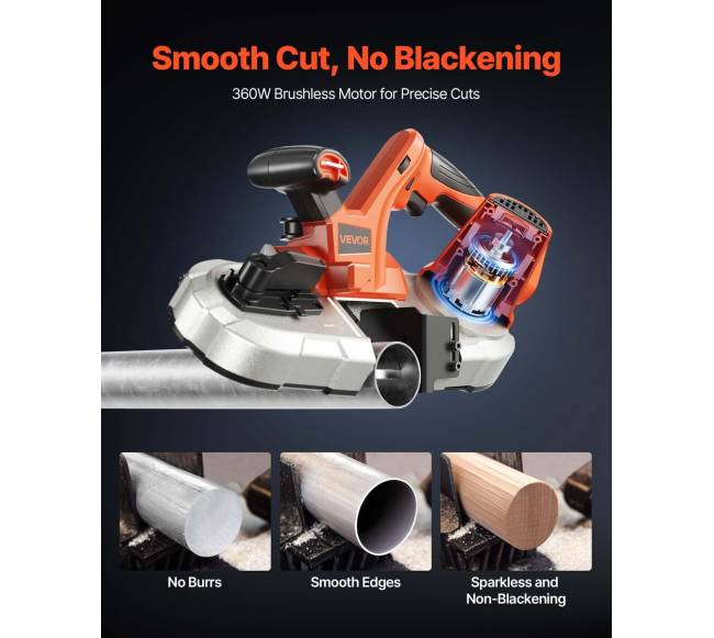 Nešiojama 20V akumuliatorinė juostinė pjūklas2