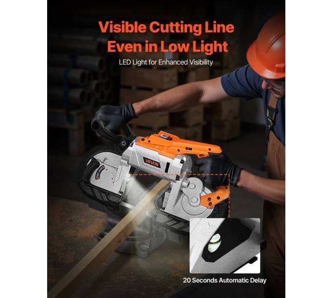 20 V belaidė juostinė pjūklas pjovimui4