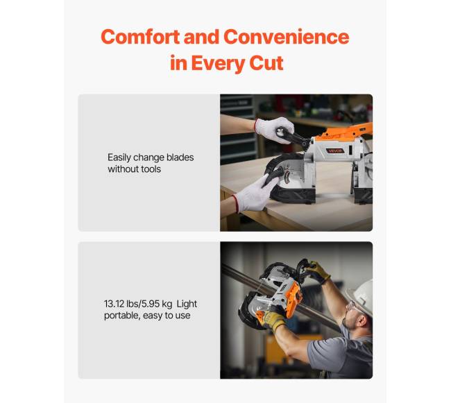 20 V belaidė juostinė pjūklas pjovimui5