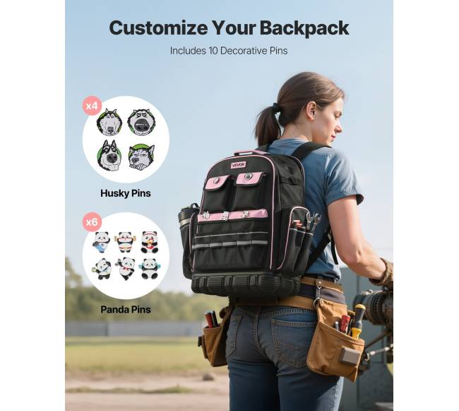 Įrankių kuprinė elektrikai su 56 kišenėmis4