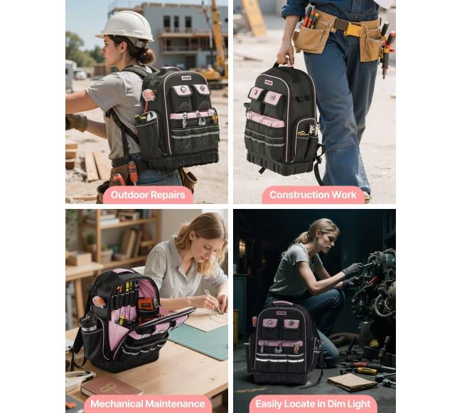 Įrankių kuprinė elektrikai su 56 kišenėmis5