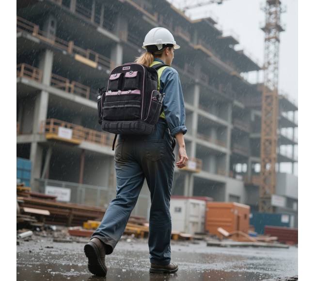 Įrankių kuprinė elektrikai su 56 kišenėmis7