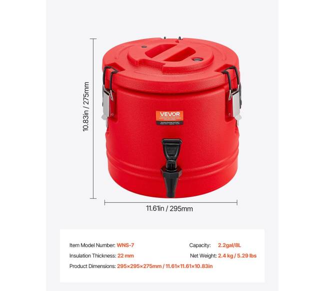 Izoliuotas gėrimų dispenseris 8L karštiems ir šaltoms gėrimams6