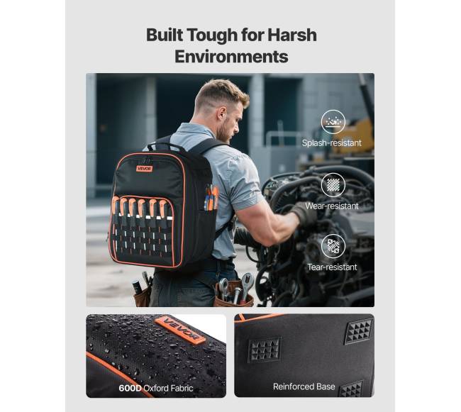 Įrankių kuprinė 49 kišenių elektriko įrankiams1