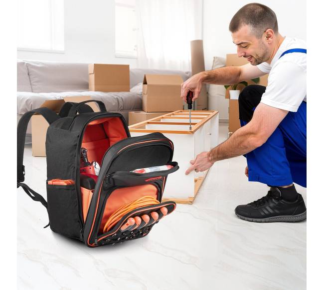 Įrankių kuprinė 49 kišenių elektriko įrankiams7