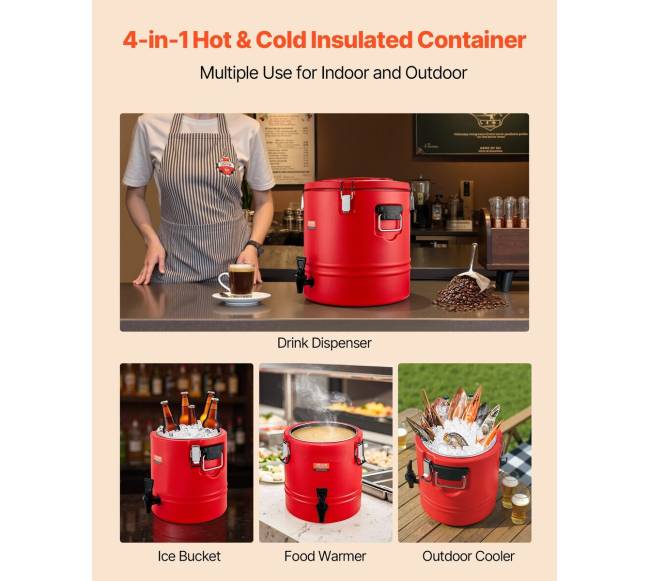 Izoliuotas gėrimų dozatorius 30L šaltam ir karštam naudojimui4