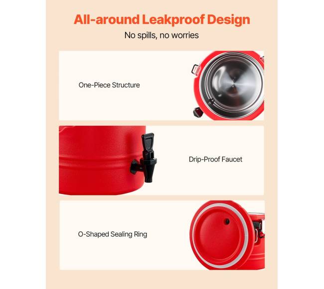 Izoliuotas gėrimų dozatorius 30L šaltam ir karštam naudojimui5