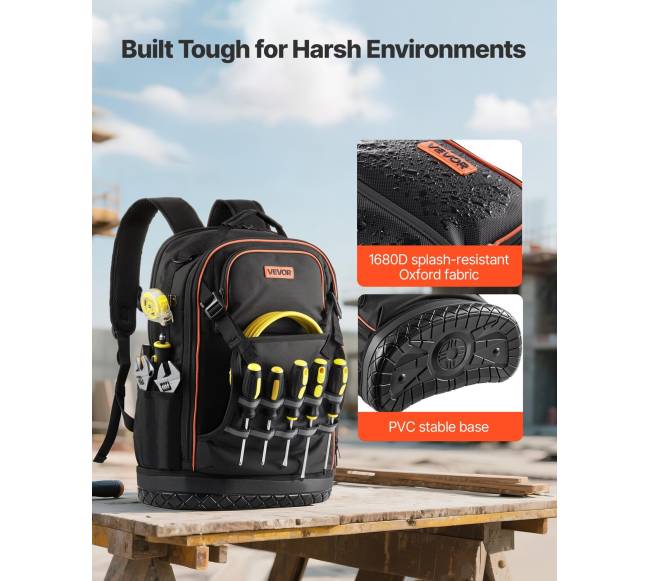 Įrankių kuprinė su 65 kišenėmis ir įrankiais3