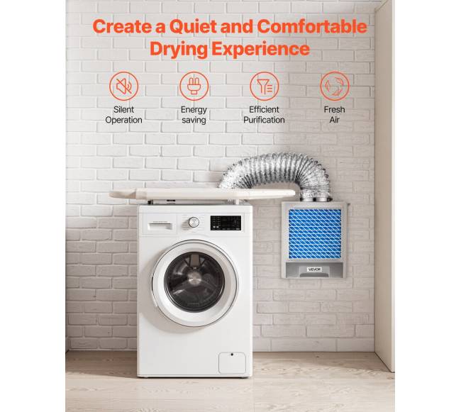 Vidaus džiovyklės ventiliacijos rinkinio su vandens stalčiumi rinkinys5