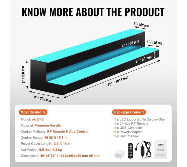 LED apšviesta gėrimų butelių lentyna 2 žingsnių5