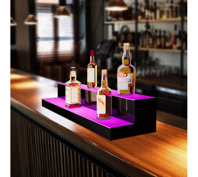 LED apšviesta gėrimų butelių lentyna 2 žingsnių7