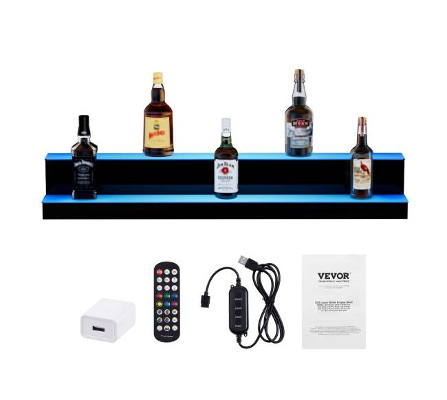 LED apšviesta gėrimų butelių lentyna 2 žingsnių8