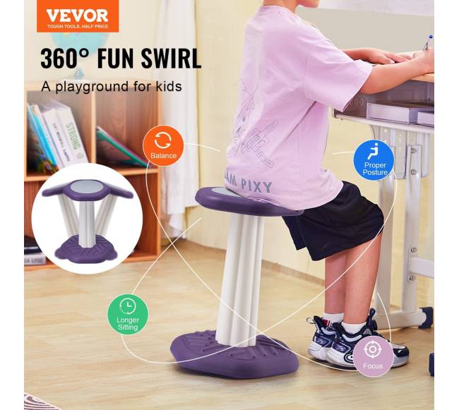 Vaikiška svyruojanti kėdė su pagalvėle, violetinė1