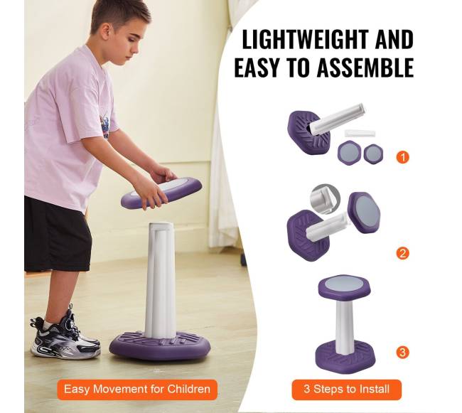 Vaikiška svyruojanti kėdė su pagalvėle, violetinė4