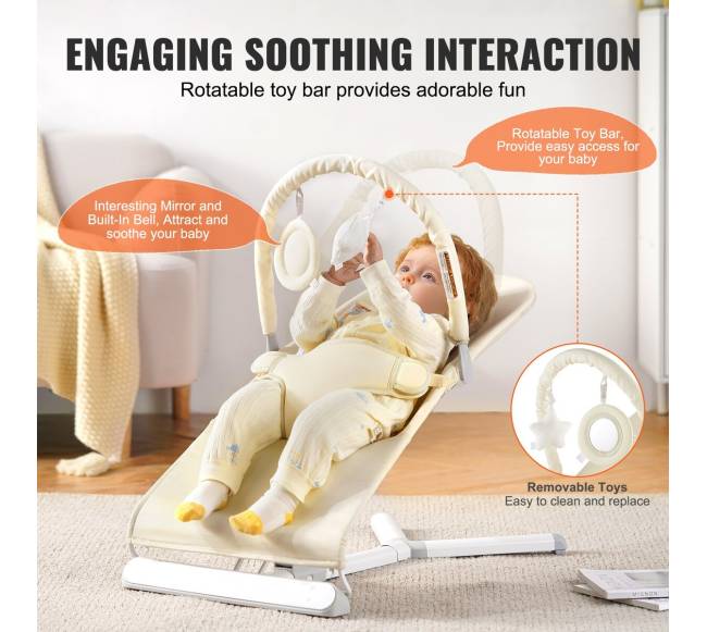 Sulankstoma kūdikio sėdynė su žaislų juosta4