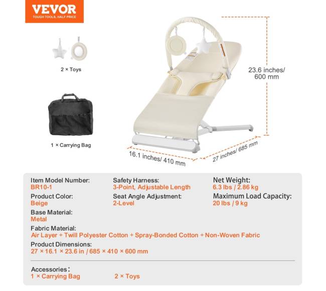 Sulankstoma kūdikio sėdynė su žaislų juosta6