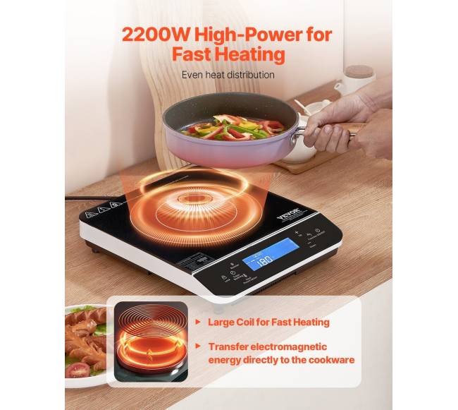 Nešiojama indukcinė viryklė 2200W, 9 lygiai1