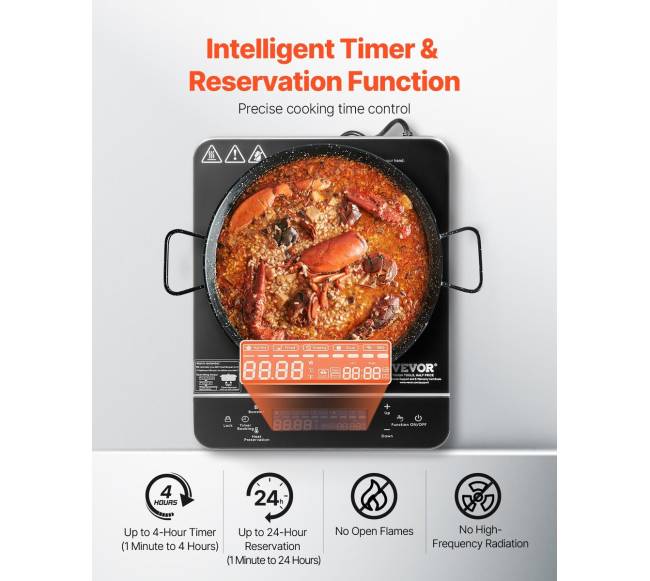 Nešiojama indukcinė viryklė 2200W, 9 lygiai3