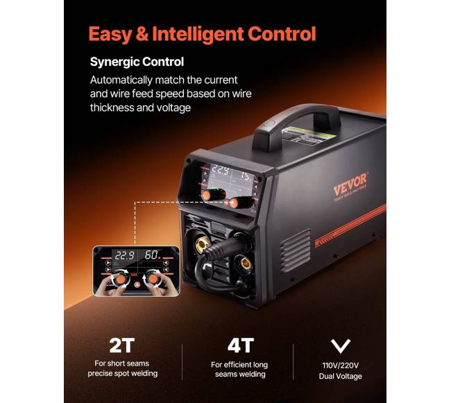 250A MIG suvirinimo aparatas su 5 funkcijomis3