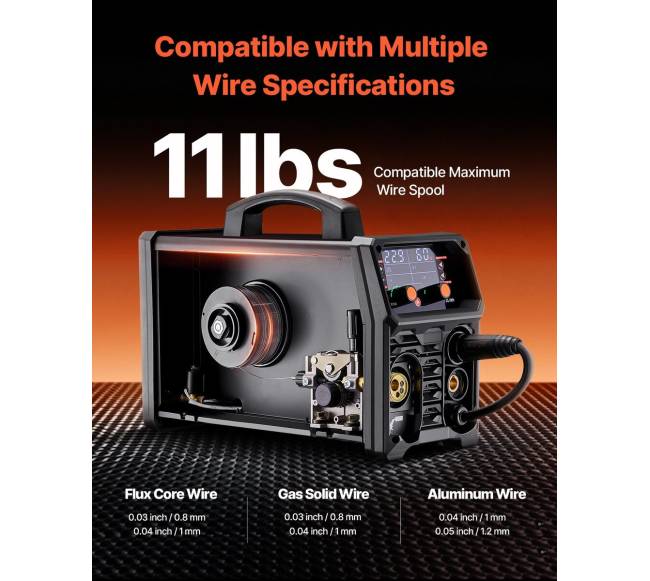 250A MIG suvirinimo aparatas su 5 funkcijomis5