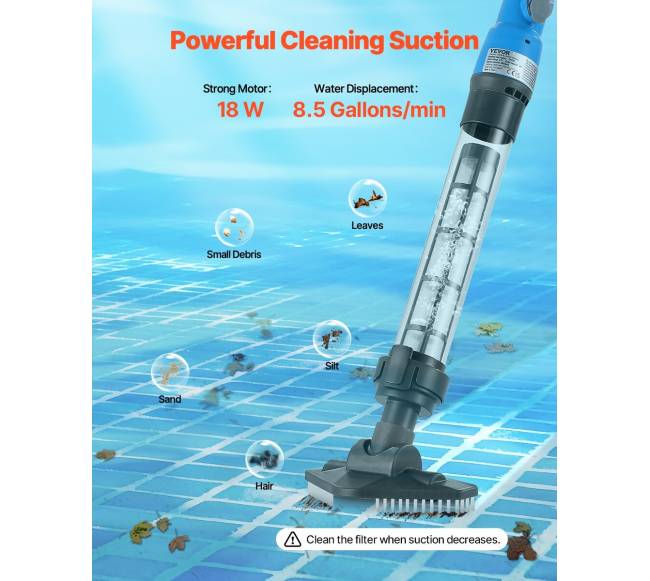 Įkraunamas baseino dulkių siurblys 1 val.1