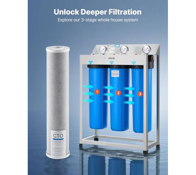 Viso namo vandens filtro kasetė 11.25x50.7 cm5