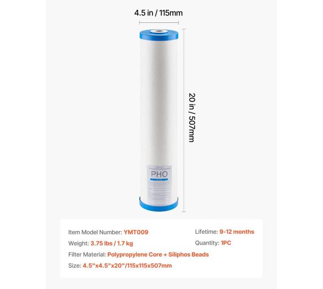 Viso namo vandens filtro kasetė 115x507 mm6