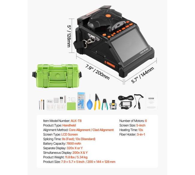 Optinių skaidulų sujungiklis su 6 varikliais6