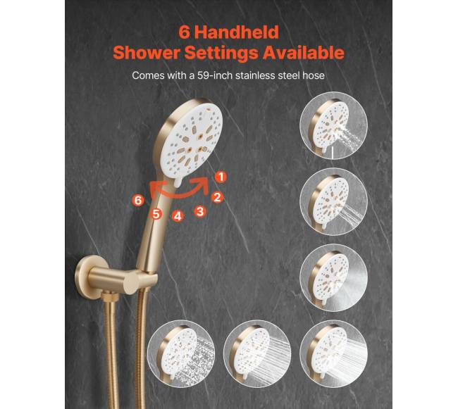 Dušo maišytuvas su apvaliu lietaus dušo galva2