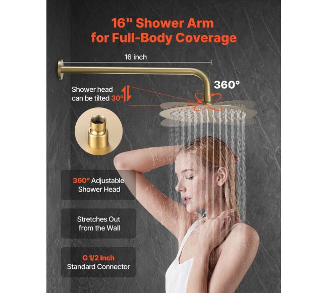 Dušo maišytuvas su apvaliu lietaus dušo galva3