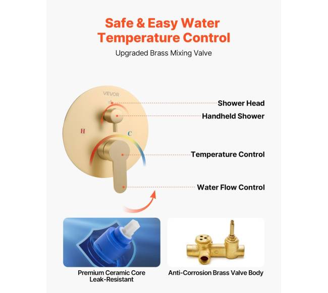 Dušo maišytuvas su apvaliu lietaus dušo galva4