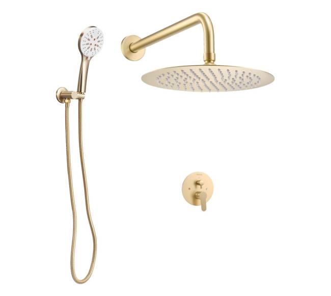 Dušo maišytuvas su apvaliu lietaus dušo galva8