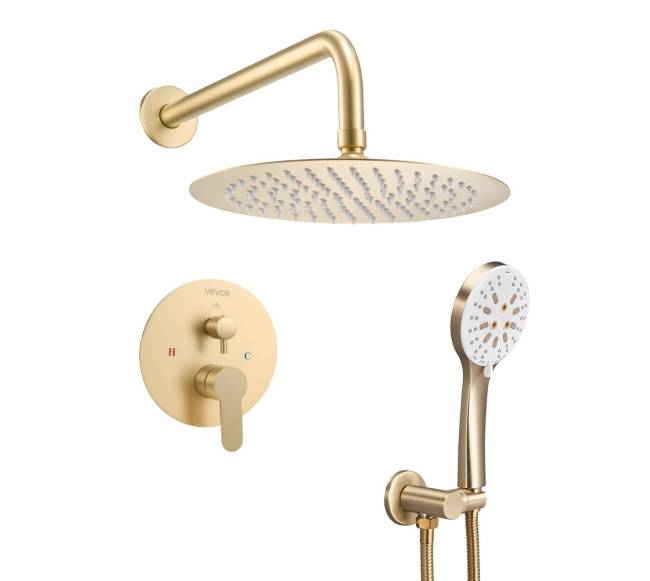 Dušo maišytuvas su apvaliu lietaus dušo galva9