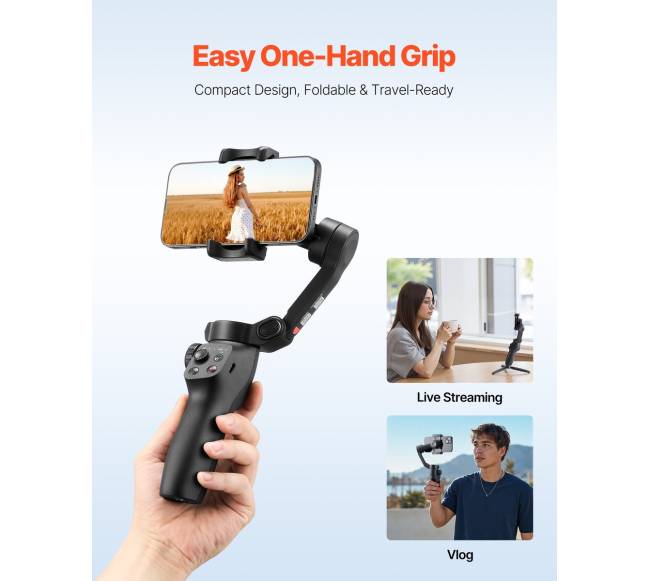 Išmaniųjų telefonų 3 ašių gimbalo stabilizatorius4