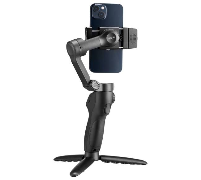 3 ašių išmaniojo telefono gimbalas su AI sekimu0