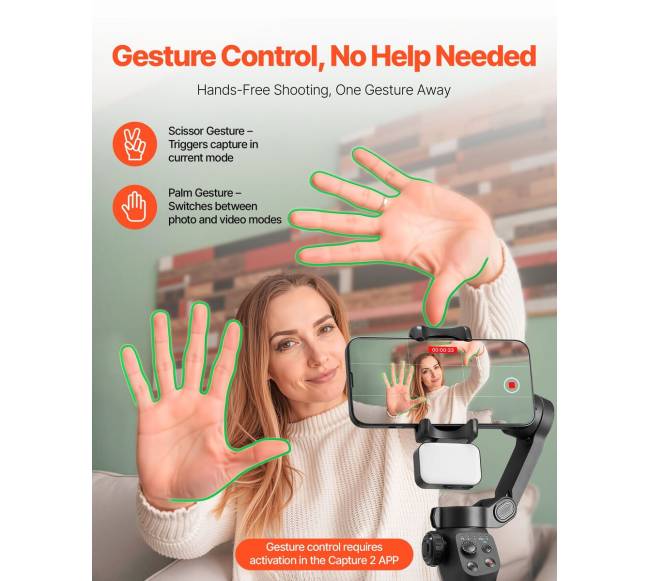 Trijų ašių stabilizatorius su šviesa telefonui3