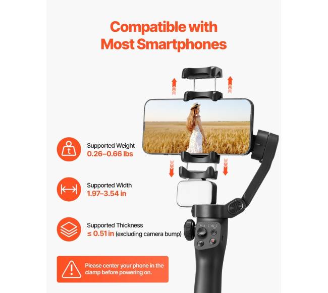 Trijų ašių stabilizatorius su šviesa telefonui6