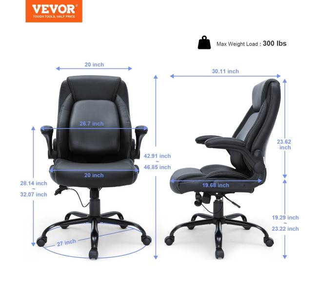 Ergonominė biuro kėdė su reguliuojama atrama6