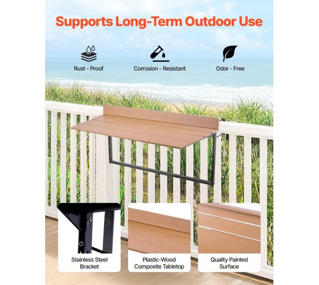 Balkono kabantis stalas 100 x 34 cm1