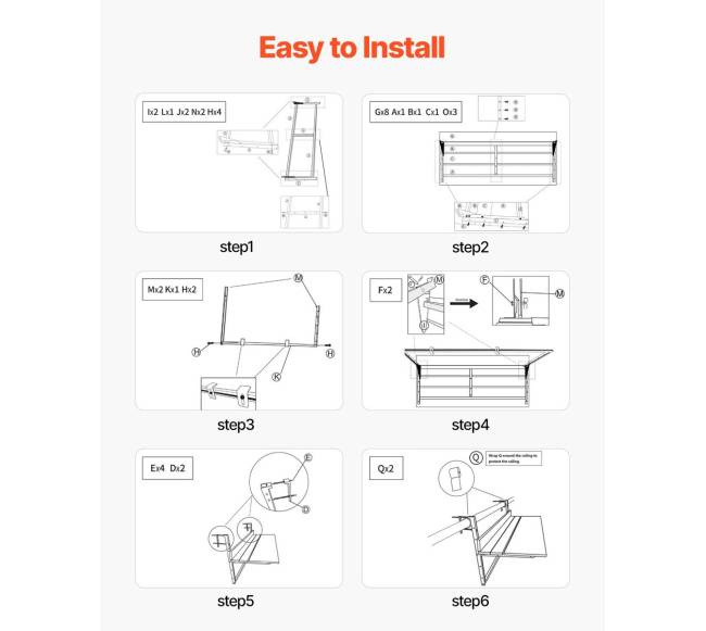 Balkono kabantis stalas 100 x 34 cm3
