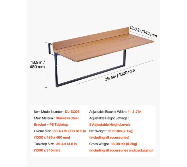 Balkono kabantis stalas 100 x 34 cm6