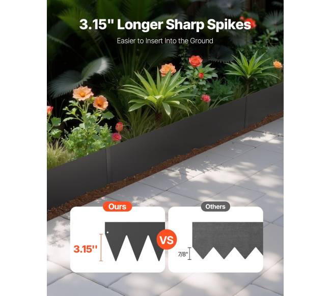 Plieninės kraštų apvados sodui 3 rinkiniai1