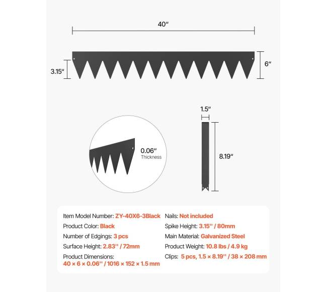 Plieninės kraštų apvados sodui 3 rinkiniai6