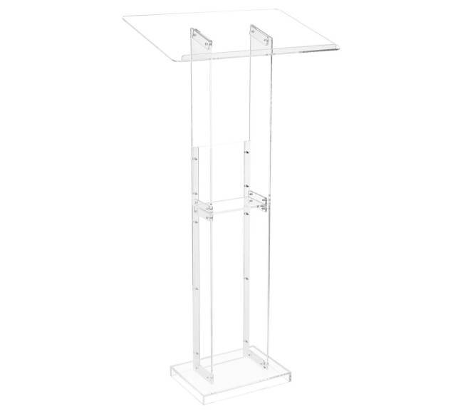 Akrilo podiumas su plačia skaitymo vieta0