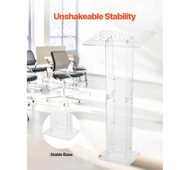 Akrilo podiumas su plačia skaitymo vieta4